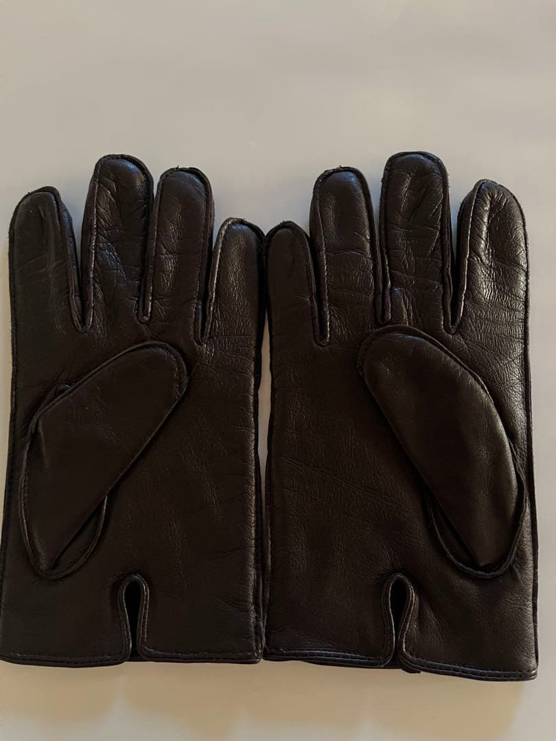 スプリング様　ラルフローレン　シープスキン(羊皮) 手袋　L ダークブラウン
