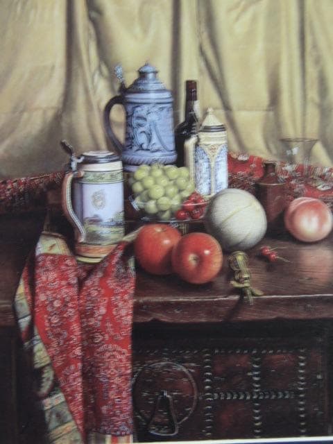 山中雅彦、【果物のある静物】、希少な画集より、状態良好、新品高級額装付