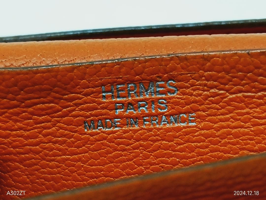 【capitalatipac】エルメス長財布 ベアン シェーブル オレンジ