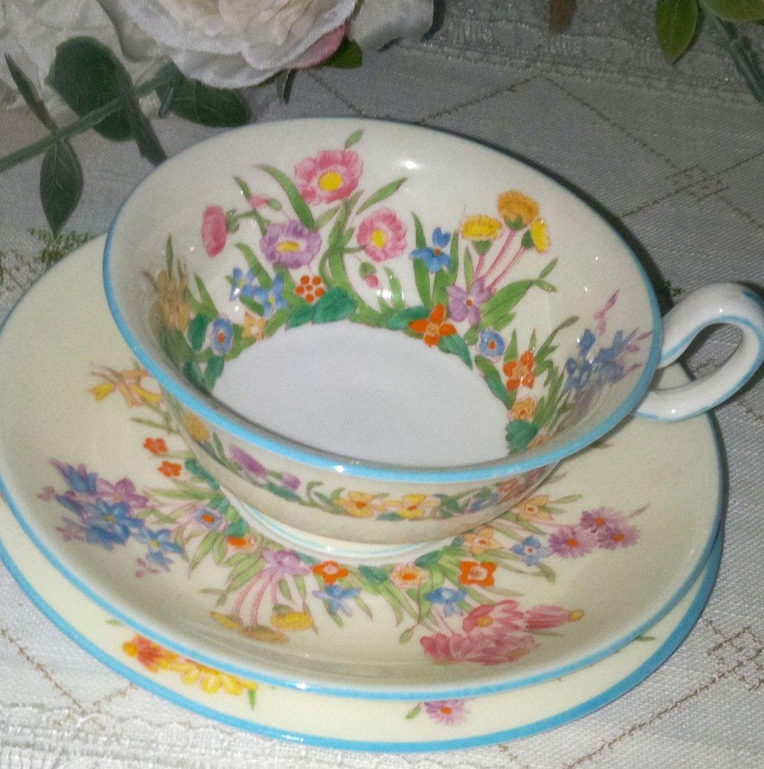 ウェッジウッド プレーリーフラワー トリオ ヴィンテージ