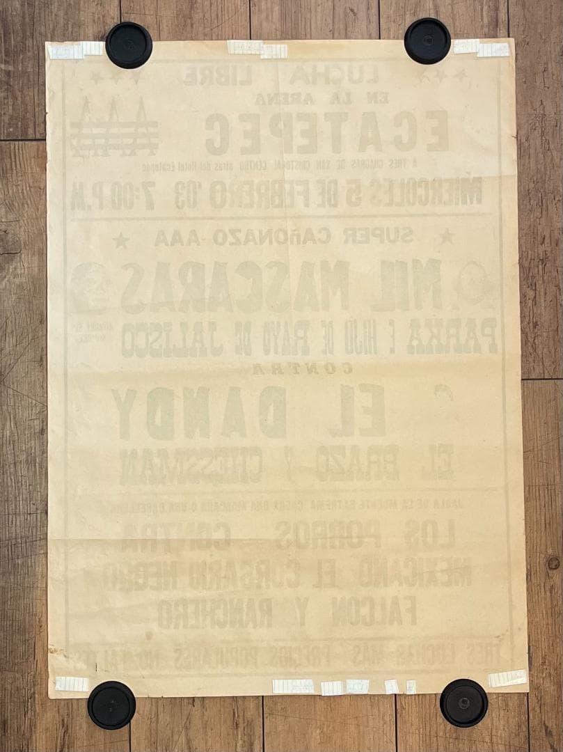 希少☆2003年／ルチャリブレ／メキシカンプロレス／ヴィンテージ／興行ポスター