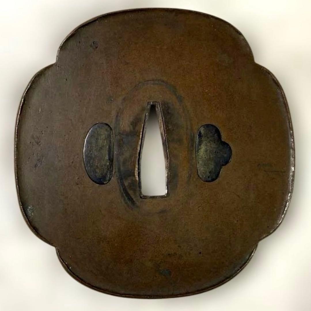 B-67 鍔　銅地　武具　刀装具　日本　骨董品　時代物　美術品　工芸品