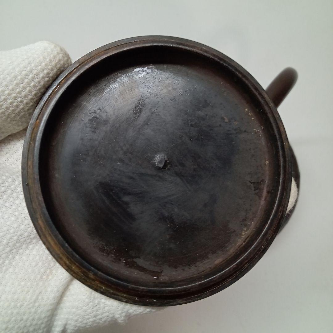 「60 昭和レトロ 鉄瓶シリーズ」葉模様柄 鉄瓶