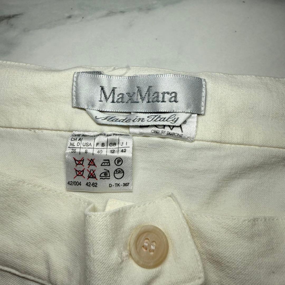 ✨イタリア製✨ マックスマーラ 42 スカート 春夏 ストレッチ 上品 清楚 白