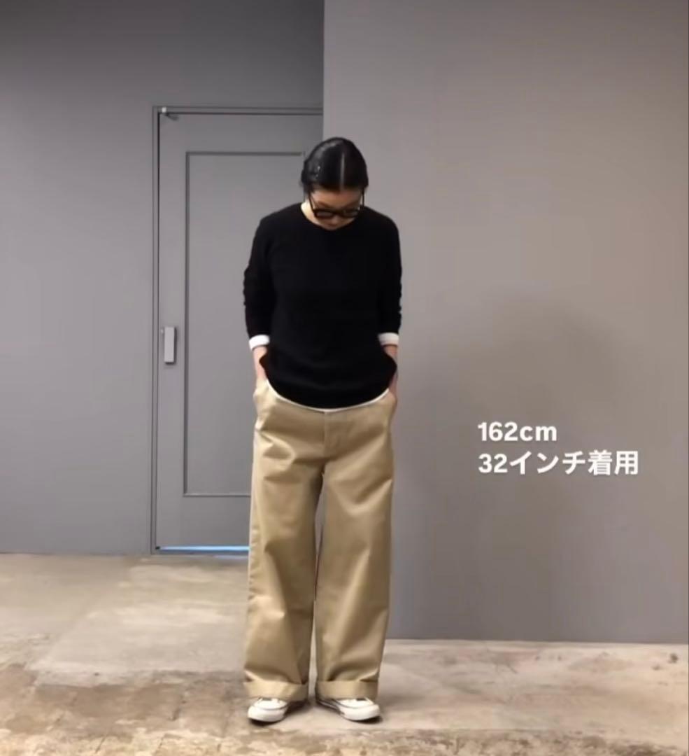 【新品タグ付き】chimala PLEASE別注チノワイドトラウザーズ