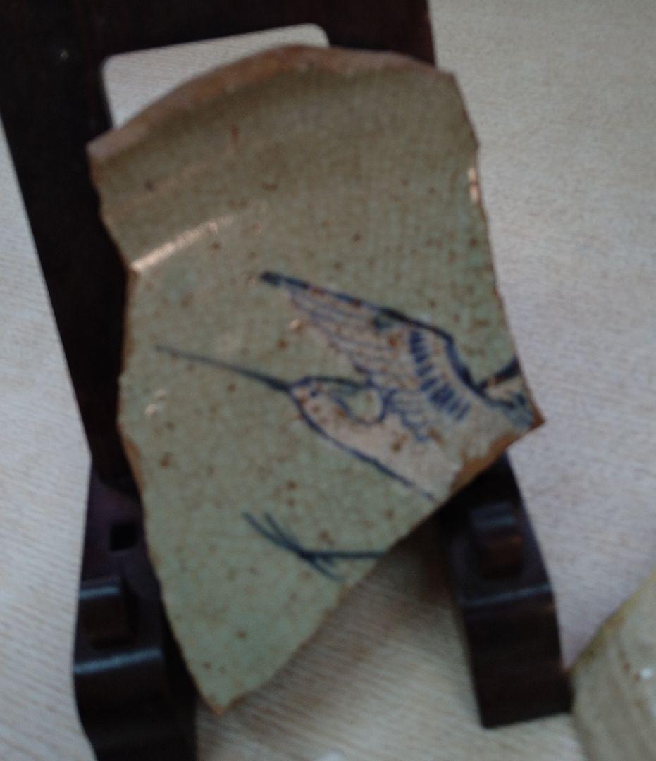 初期伊万里古唐津絵黄瀬戸陶片4客どれでも1客 r5冬26