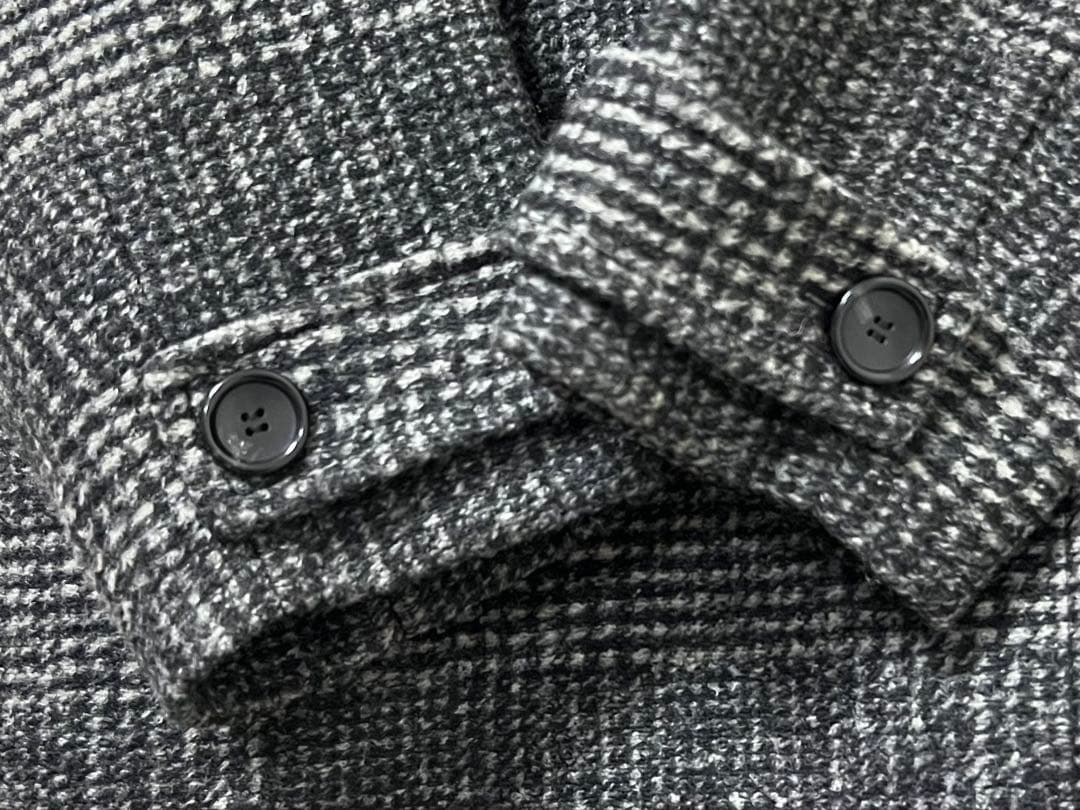 美品【24AW】Spick&Span Wスライバーチェックハーフコート 36