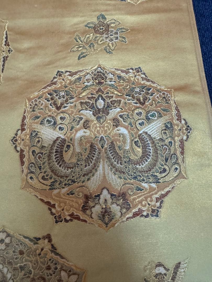 2681袋帯 古代彫金紋 西陣織 金糸　高級上質上品　約440cm 未使用