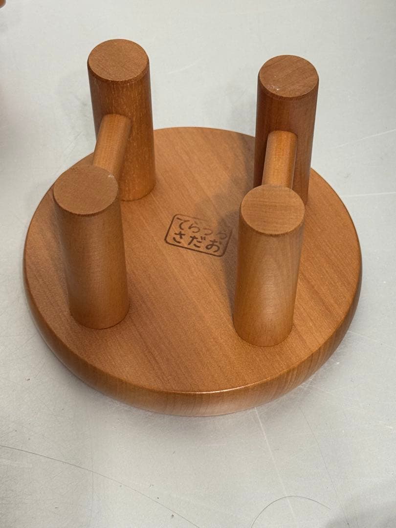 寺内定夫 木のおもちゃ4つセット あひる ひと トンカチぐるま イスとテーブル