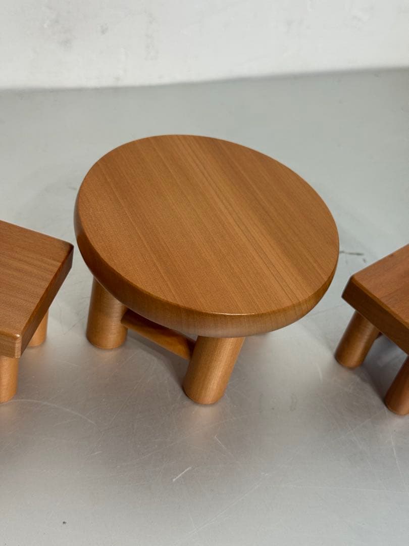 寺内定夫 木のおもちゃ4つセット あひる ひと トンカチぐるま イスとテーブル