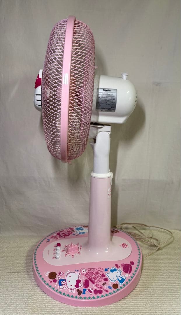ハローキティ 首振り扇風機 3段階設定 30cm サンリオ キティ Sanrio