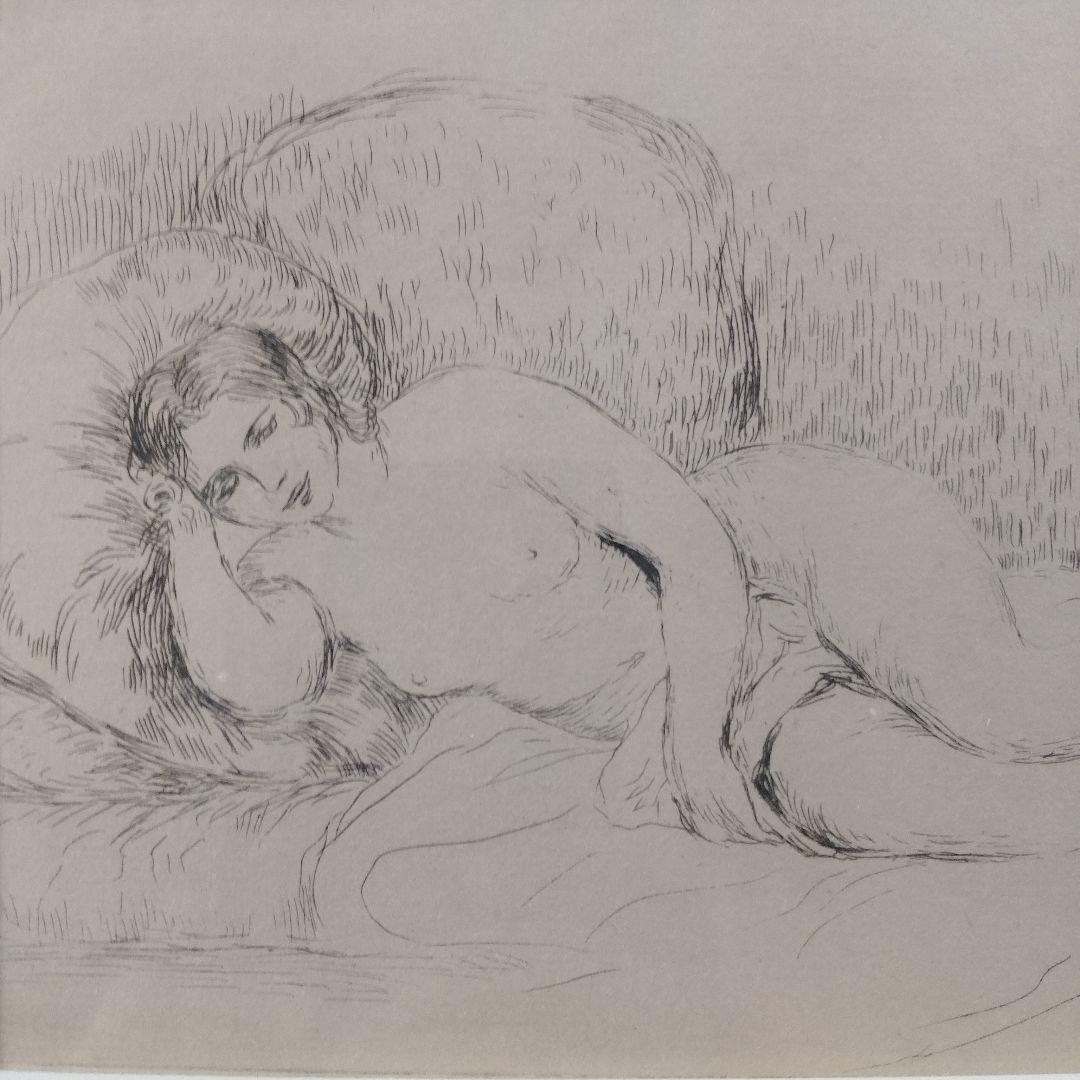 オーギュスト・ルノワールRenoir オリジナルリトグラフ『横たわる裸婦』