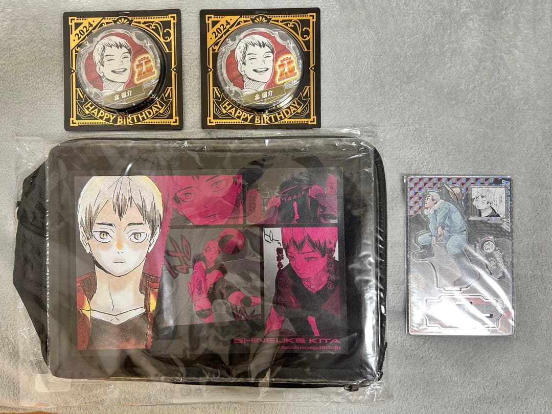 ハイキュー 北 バースデイ 名場面ジオラマフィギュア 缶バッジ ショルダーバッグ