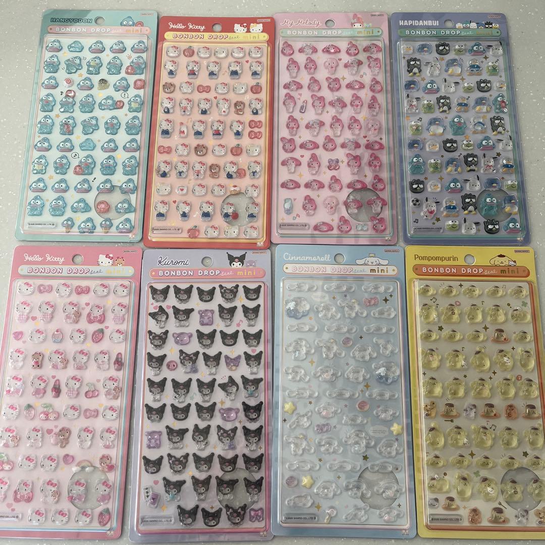 【新品・正規品】ボンボンドロップシール　キャラクターシール 8シートセット