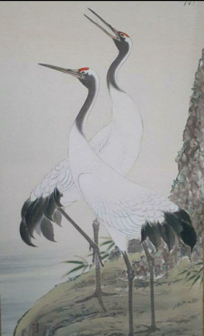 掛け軸/松竹梅鶴亀/2本