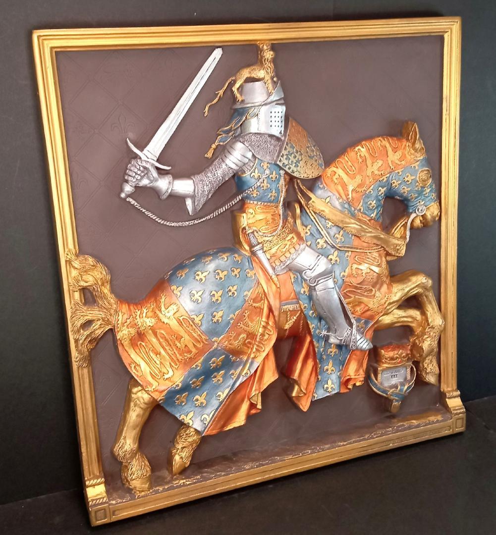 エドワード３世 レリーフ壁掛け彫刻 チョークウェア マーカス・デザイン社アーマー