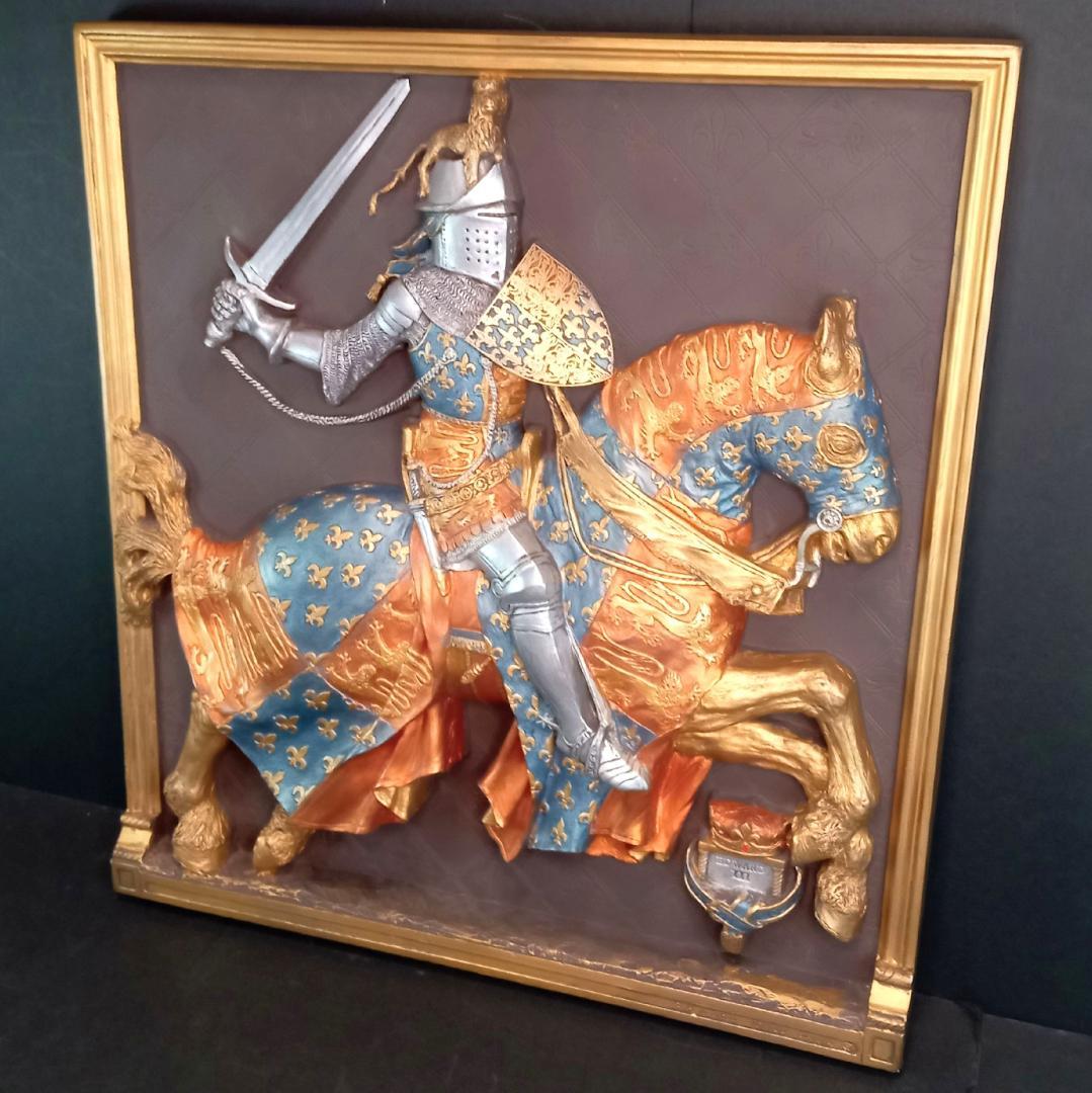 エドワード３世 レリーフ壁掛け彫刻 チョークウェア マーカス・デザイン社アーマー