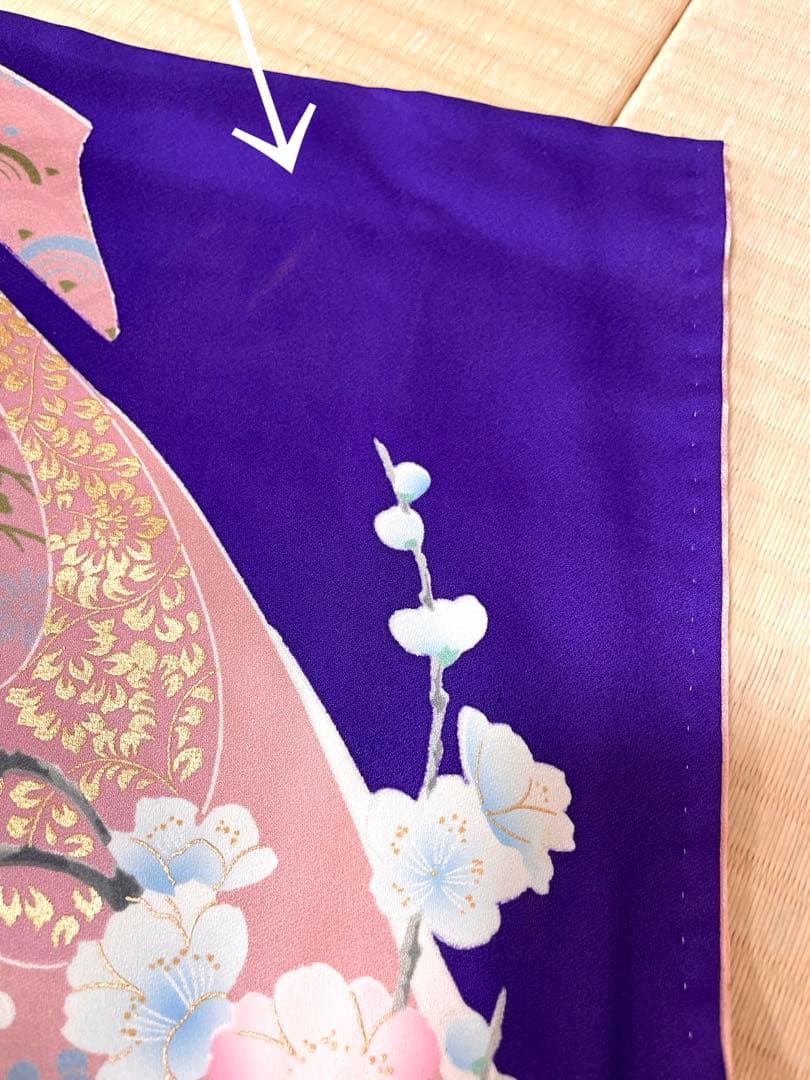 振袖 青紫 束ね熨斗