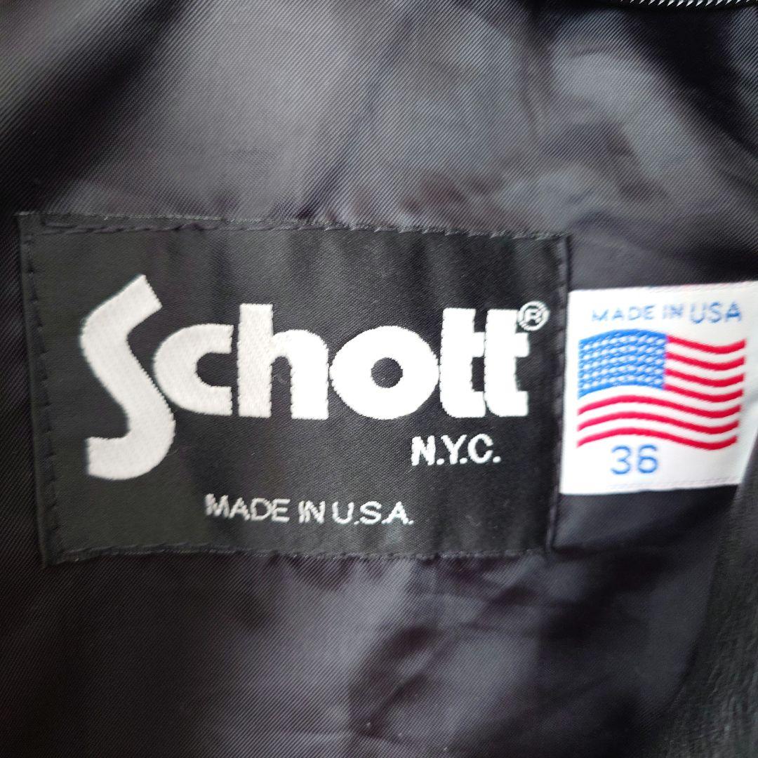 【新型 美品】ショット シングルライダース 141 レザー 36