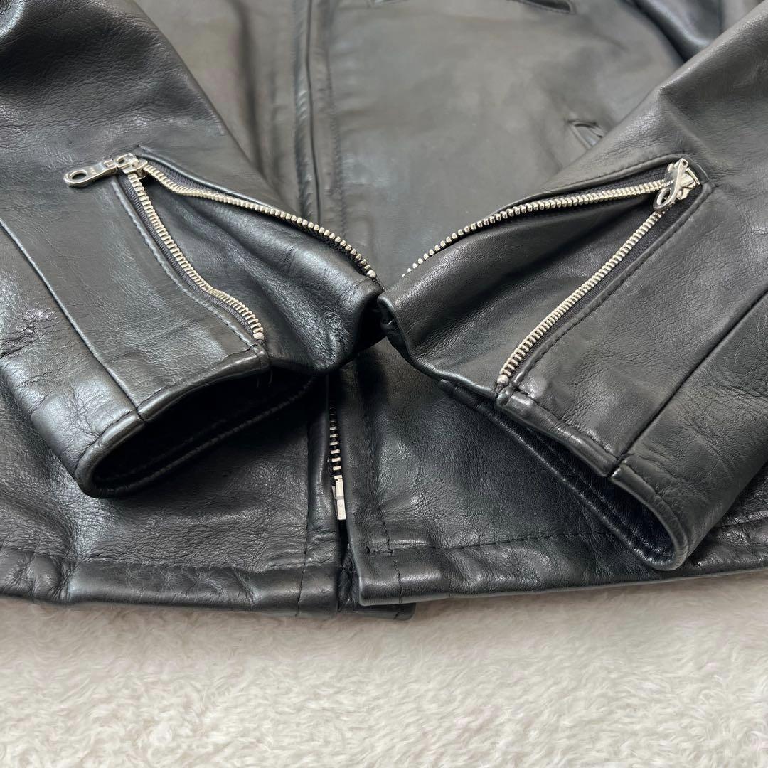 【新型 美品】ショット シングルライダース 141 レザー 36