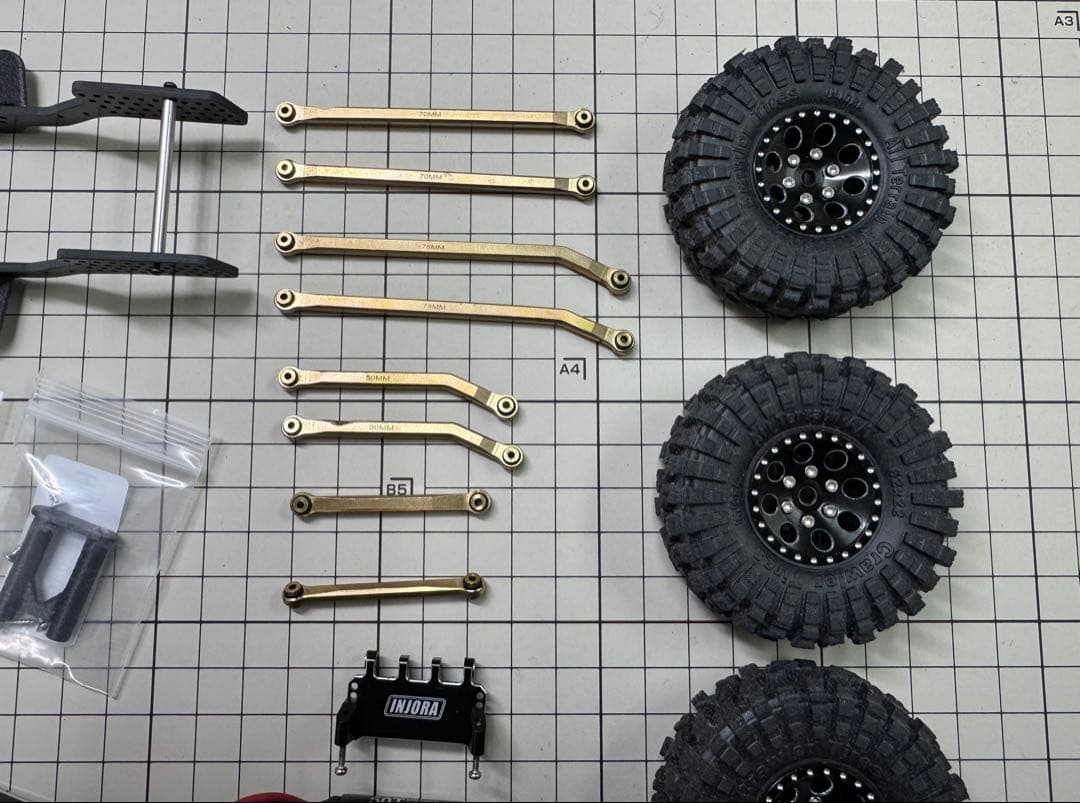 rc クローラー　scx24 LCG カーボンフレームパーツ