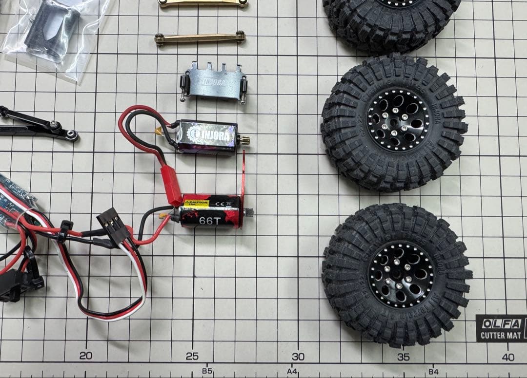 rc クローラー　scx24 LCG カーボンフレームパーツ