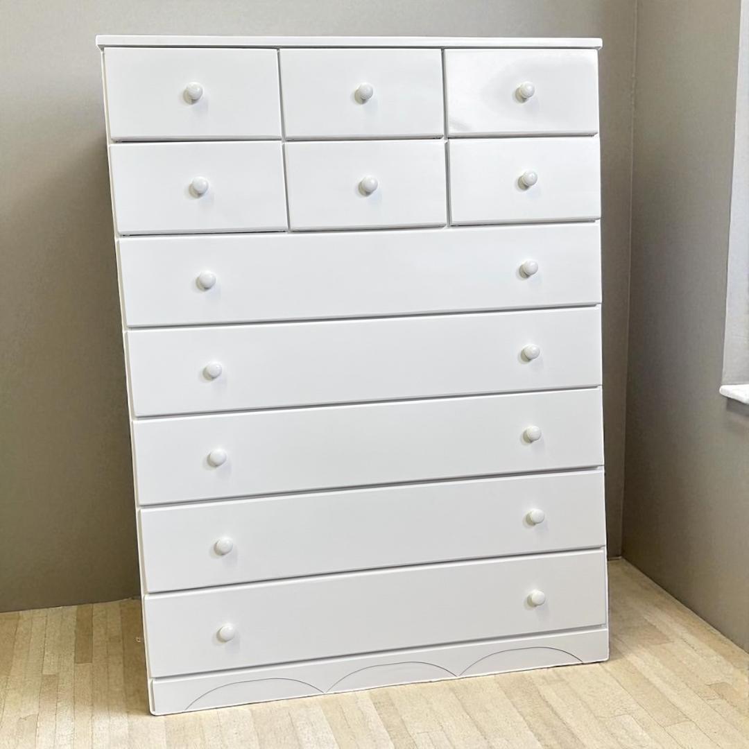 雪(*^^*)白家具 　洋タンス　チェスト　9段11杯