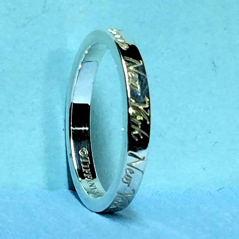 ティファニーノーツナローリング 13号　新品仕上げ　ほぼ無傷未使用に近い