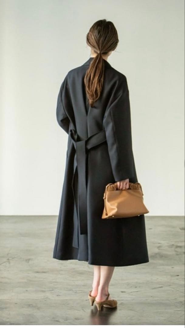 Noble トリプルクロスラフチェスターコート　ネイビー　36サイズ