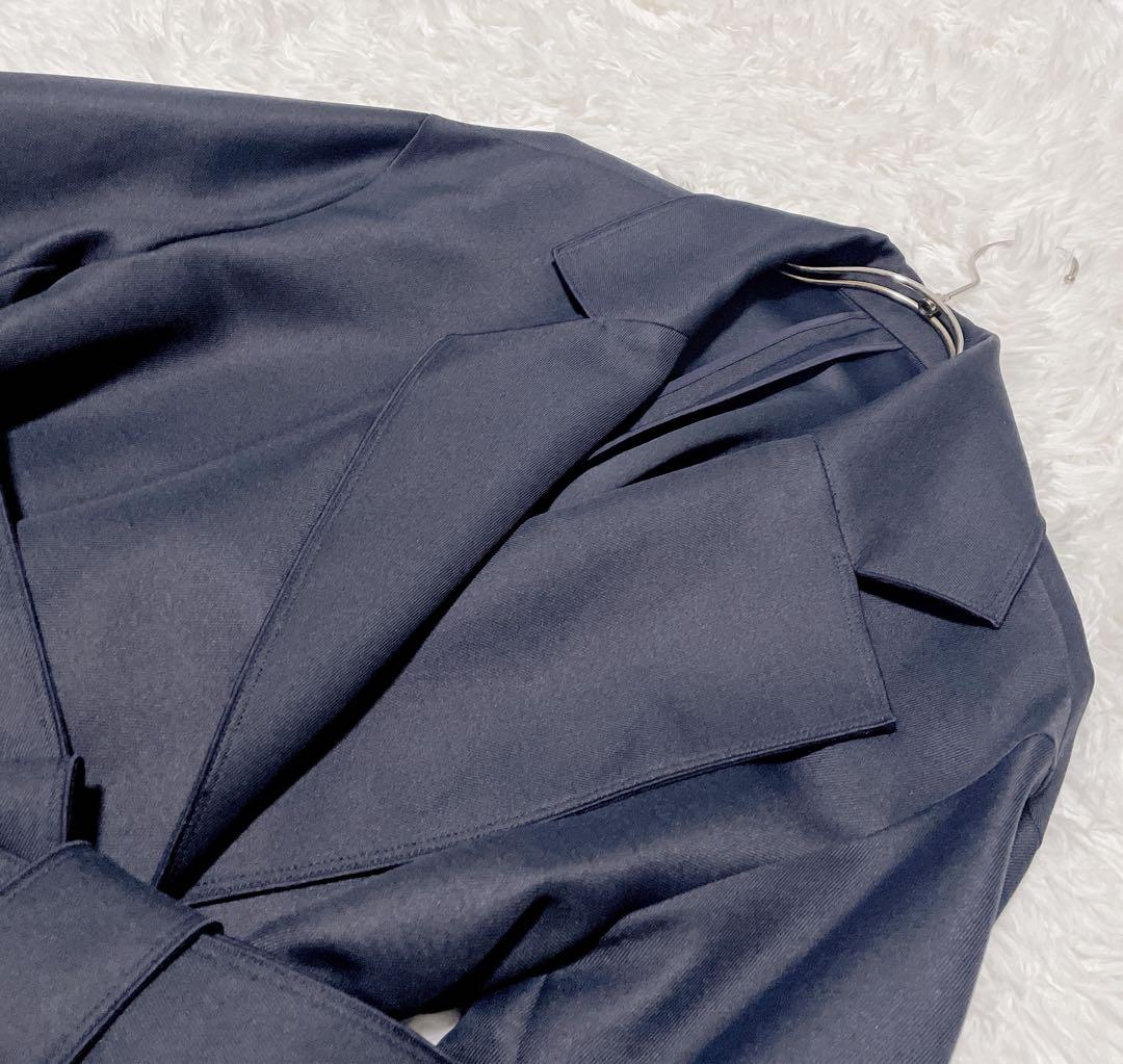 Noble トリプルクロスラフチェスターコート　ネイビー　36サイズ