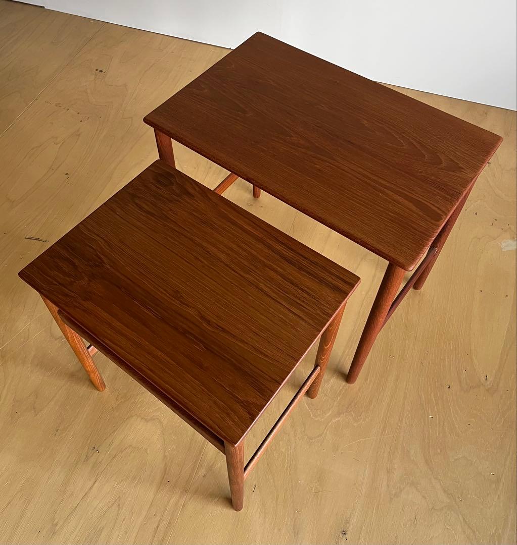 Hans J. Wegner AT40ネストテーブル チーク無垢材 ウェグナー