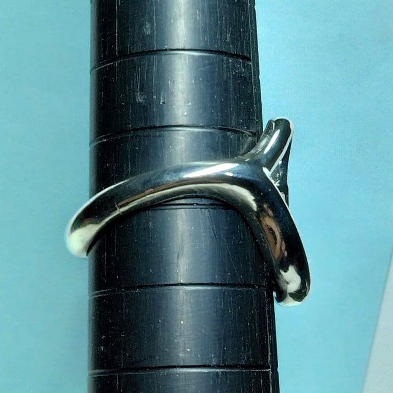 ティファニーオープンハートリング　16号　新品仕上げ　無傷未使用に近い