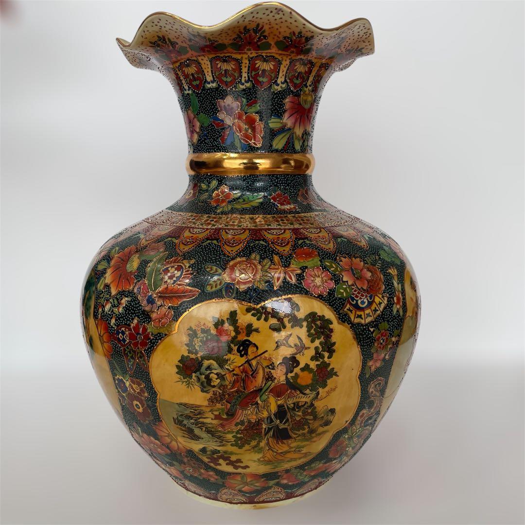 薩摩焼　大型陶器花瓶