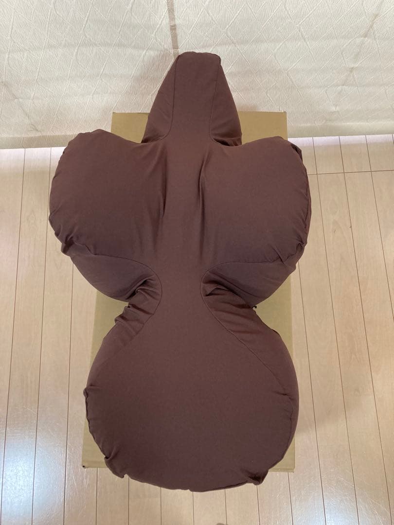 リラクッション M 本体ブラウン　専用カバー装着済み