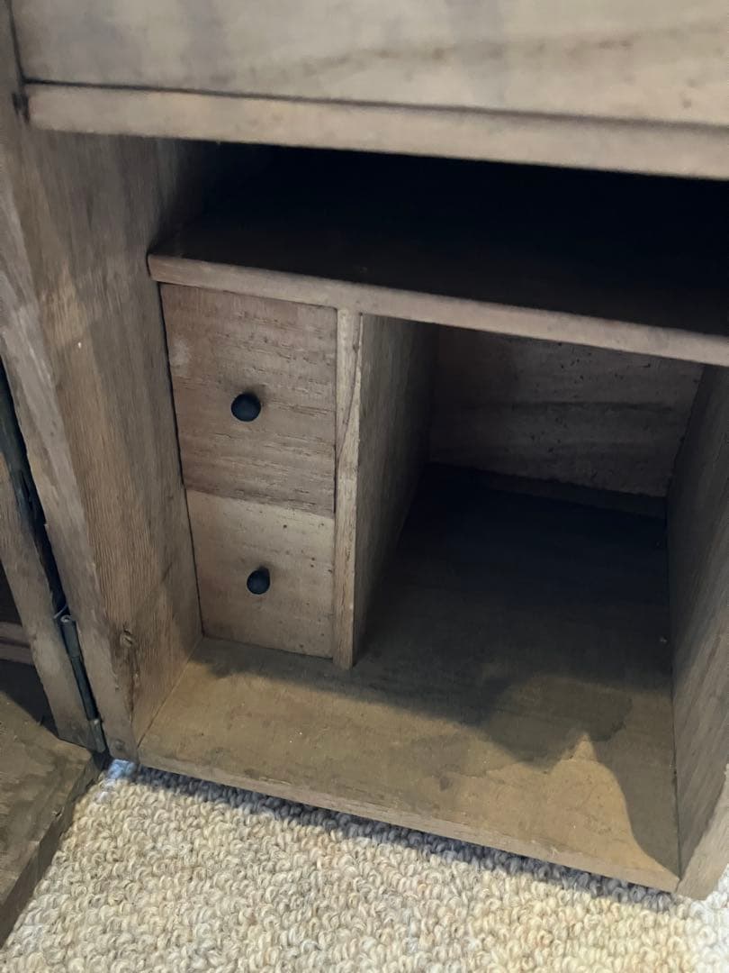 古道具・木製火鉢・引き出し付き