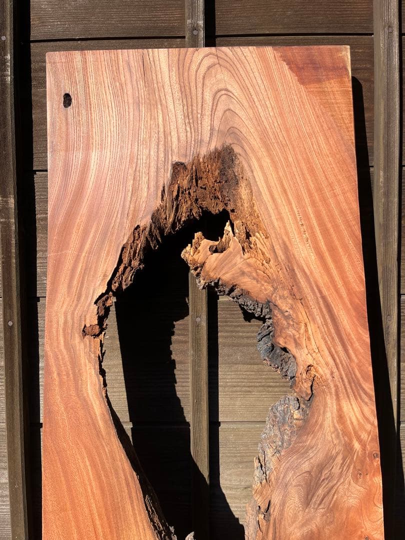 ★国産欅の一枚板※加工済　レジン/テーブル/無垢材/天板/DIY/穴あき