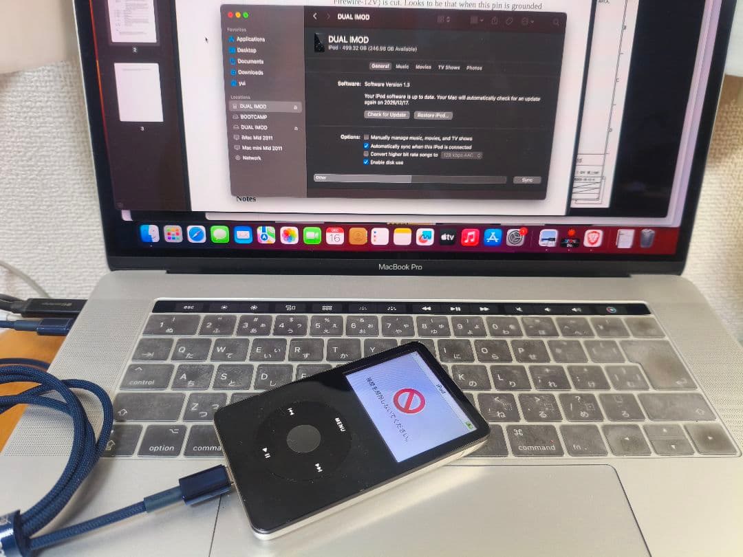ポータブルプレーヤー iPod Classic Taptic iMod & USB-C 512GB