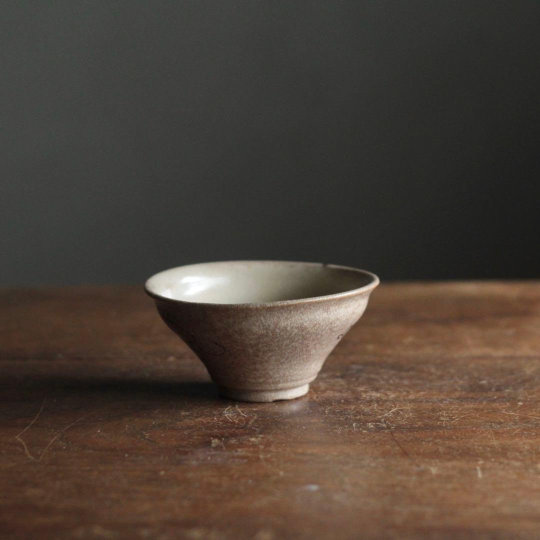絵瀬戸 大盃 小碗 No.1 再興織部 古道具 アンティーク 古美術