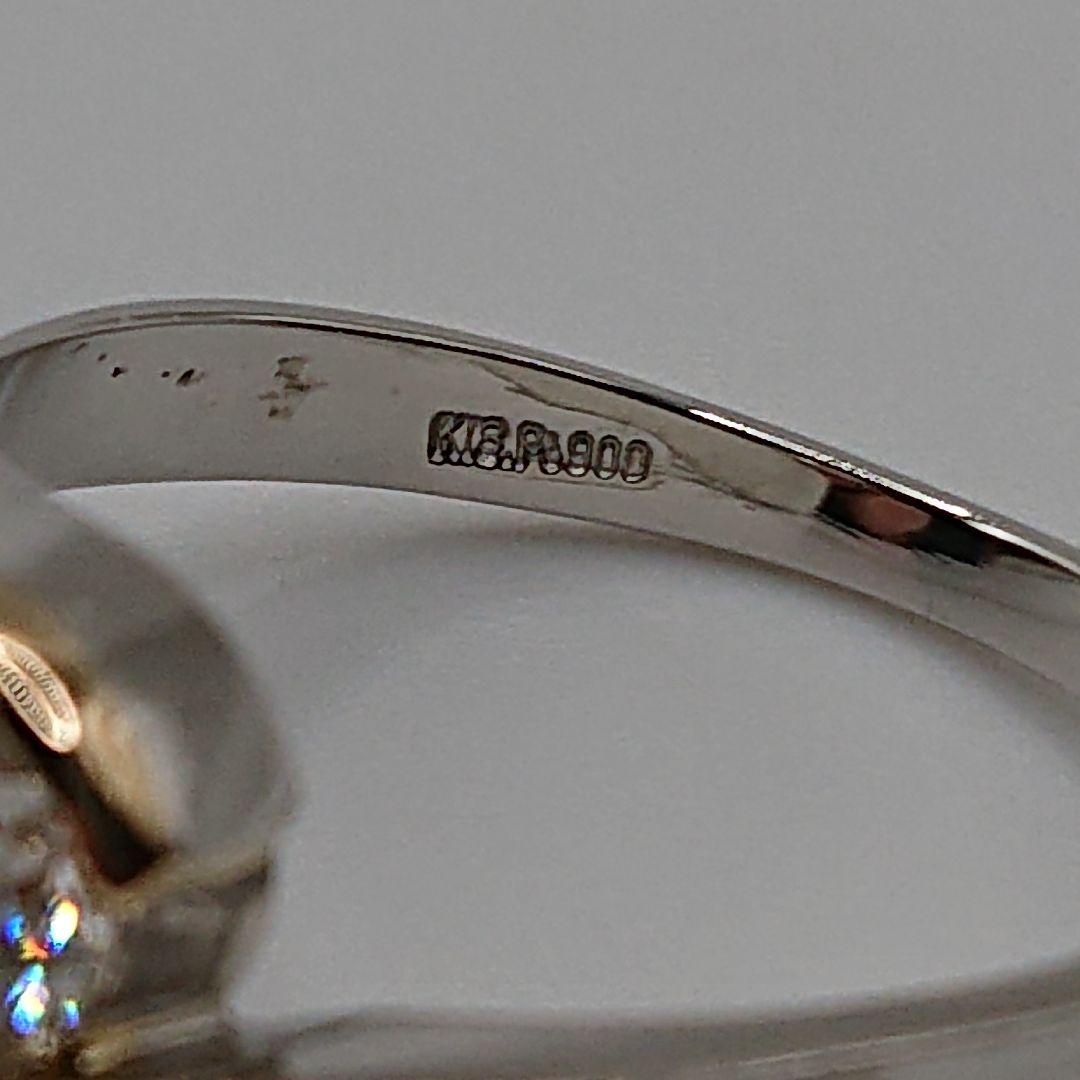 Jazz Singer様エレガント 一粒天然ダイヤモンドリングPt900/K18