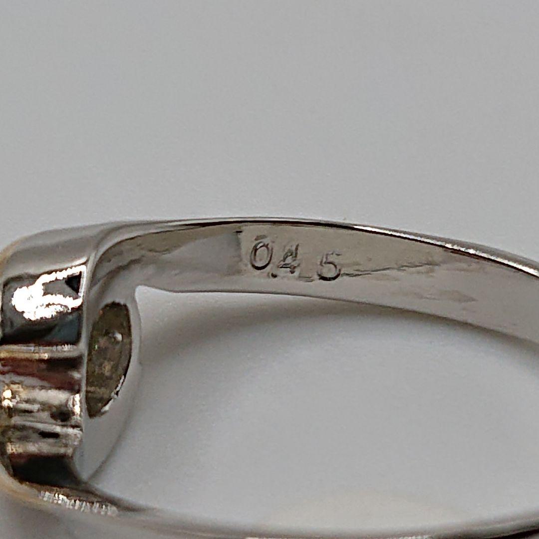 Jazz Singer様エレガント 一粒天然ダイヤモンドリングPt900/K18