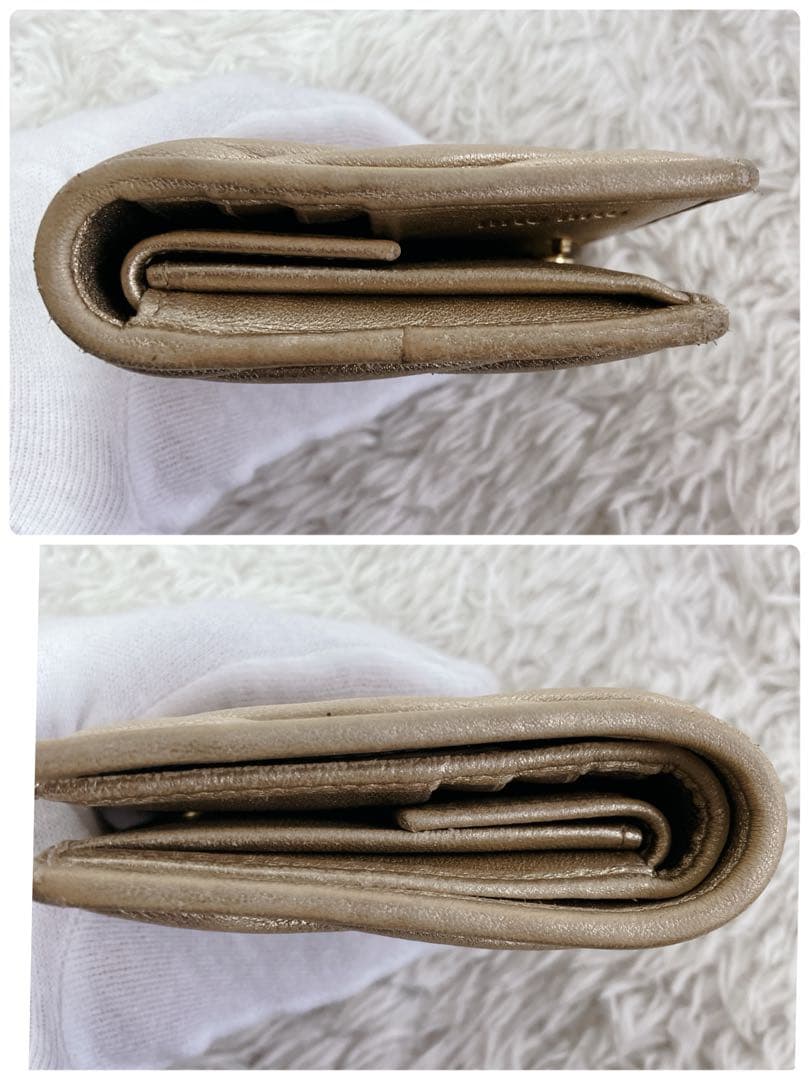 くまピヨ ✨ミュウミュウ 折り財布マテラッセ 5MV204 キルティング