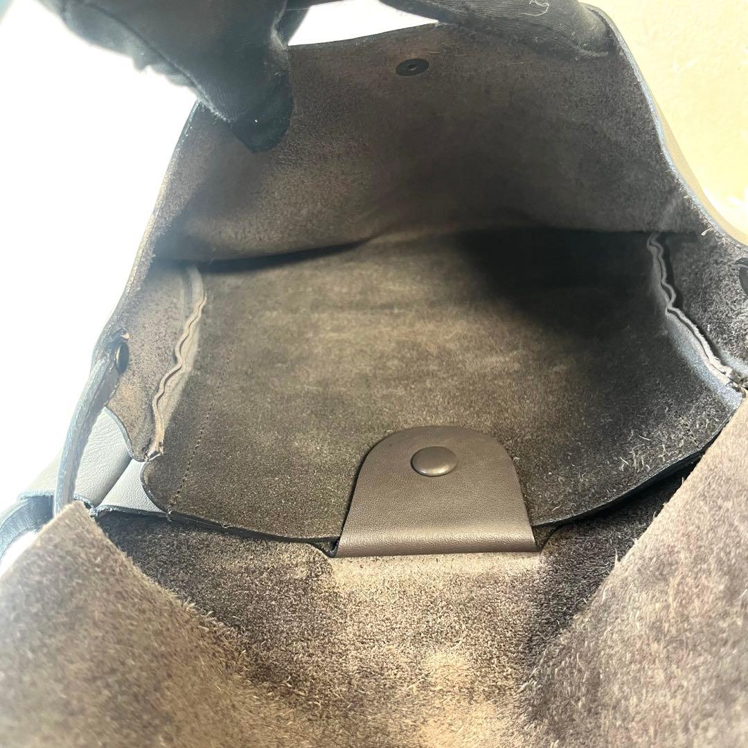 JURGEN LEHL ヨーガンレール レザー ショルダーバッグ　ダークグレー