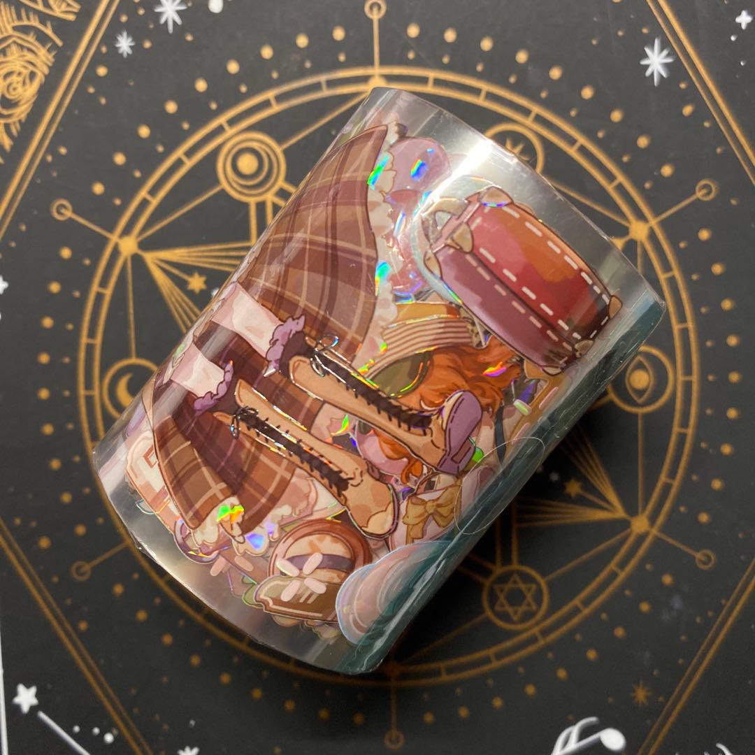 【J】海外　10m巻　貝殻光マスキングテープ　人物系/装飾系