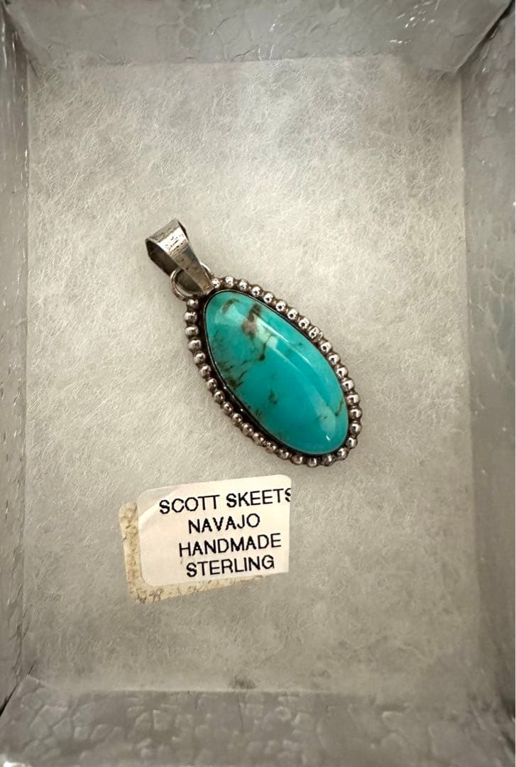 キングマンターコイズ Scott Skeets ナバホ ハンドメイド ペンダント