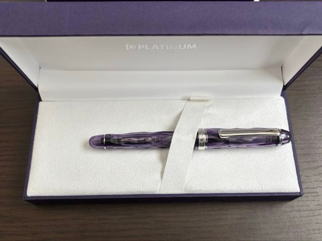 【中古美品】プラチナ万年筆 センチュリー 「富士旬景」紫雲 M