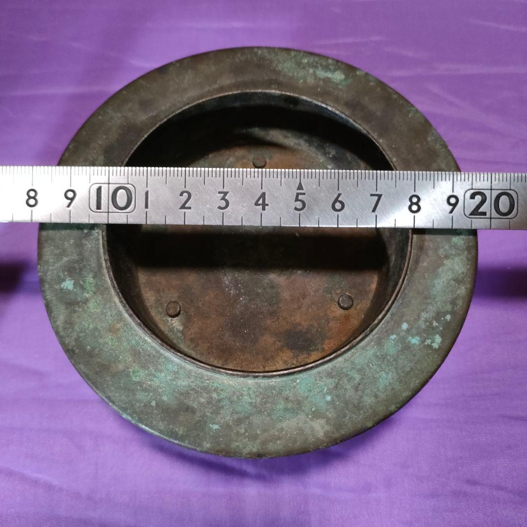 古銅　香炉　３足　中国古玩　明時代　清時代　骨董アンティーク　時代