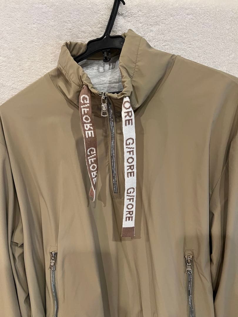 gfore 軽量ベージュジャケット ハーフジップ