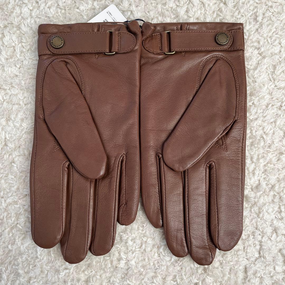 値下げ中‼️新品タグ付き　BURBERRY ブラウン　羊革 手袋 25cm