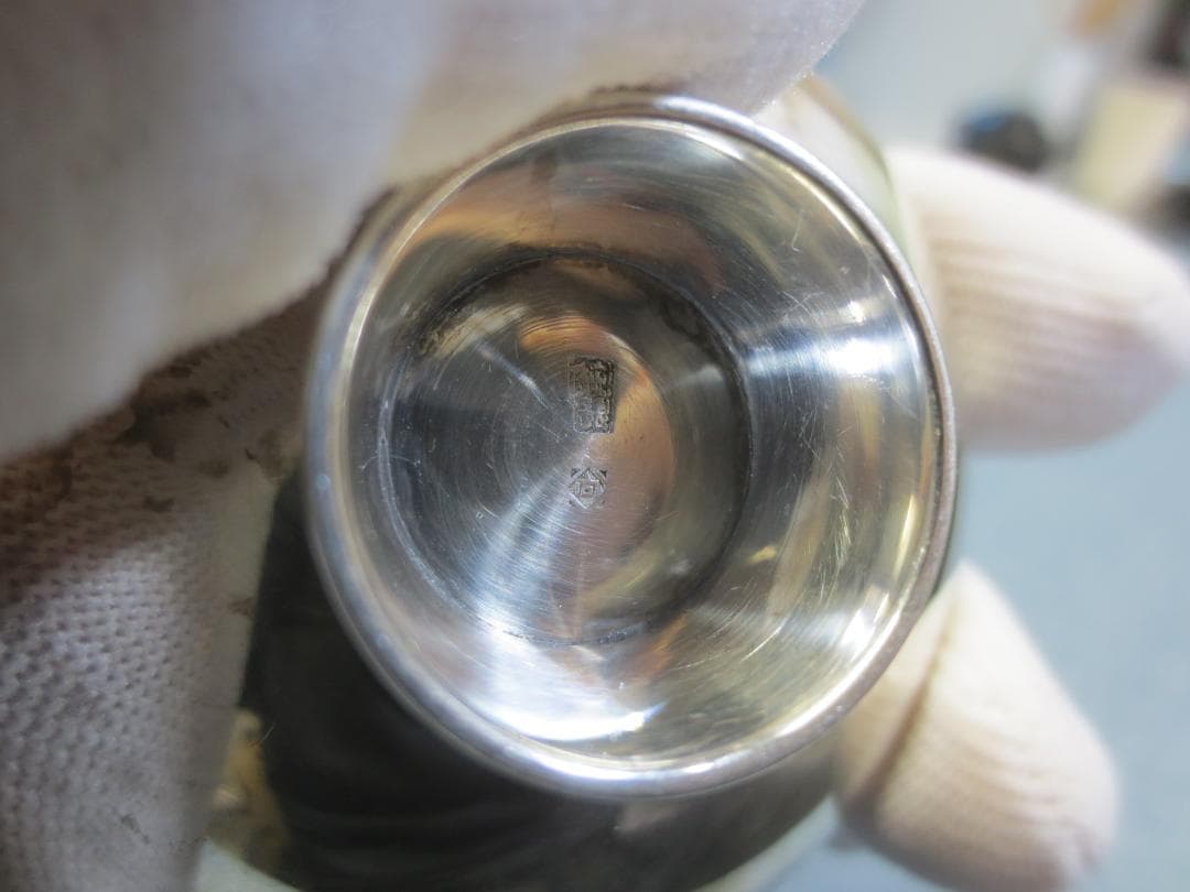 純銀　(小×４)　銀盃　銀杯　4ヶ　合計　約114ｇ