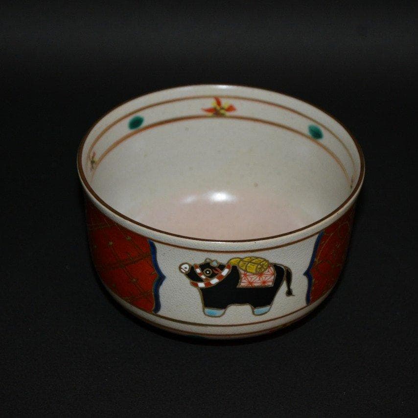干支丑間取文茶碗　京焼｜橋本城岳　新品　送料無料